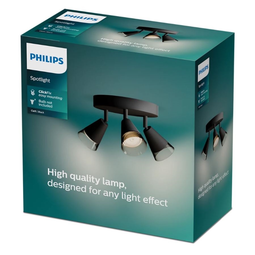 Philips - Oświetlenie punktowe CLEFT 3xGU10/5W/230V