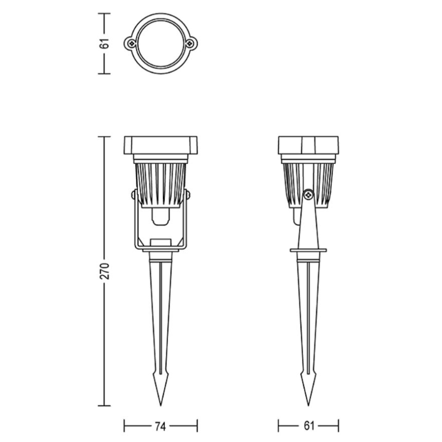 Philips - ZESTAW 3x LED Punktowe światło zewnętrzne CASPER LED/1,5W/24/230V IP44