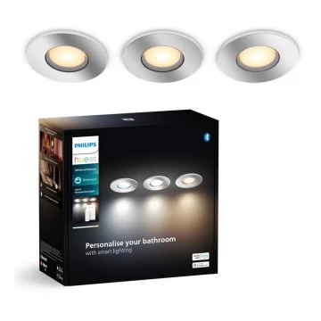 Philips - ZESTAW 3x LED Ściemnialne wpuszczane oświetlenie łazienkowe Hue ADORE BATHROOM 1xGU10/4,2W/230V 2200-6500K IP44