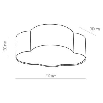 Plafon dziecięcy CLOUD MINI 2xE27/15W/230V