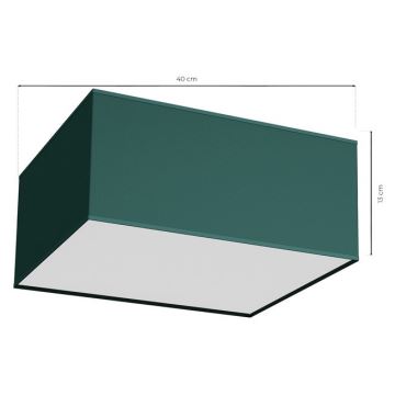Plafon VERDE 2xE27/60W/230V 40x40 cm zielony