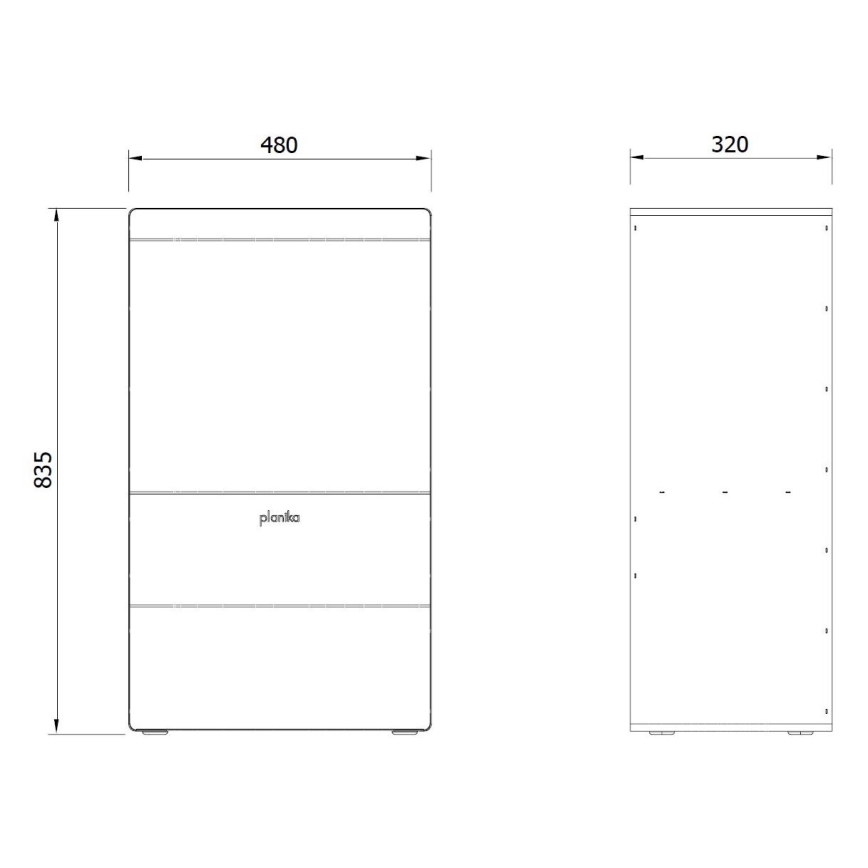 Planika - BIO Kominek z pilotem 83,5x48 cm 2,5kW/230V czarny