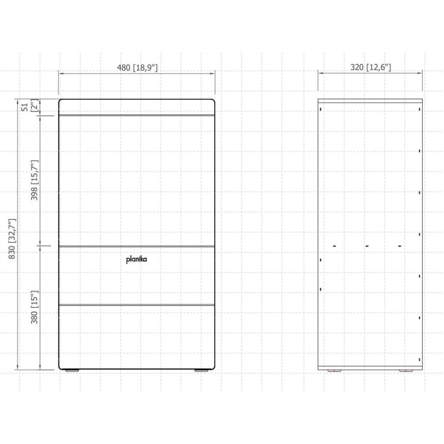 Planika - Water vapor Kominek na pilota 83x48 cm 125W/230V czarne