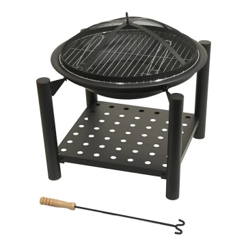 Portable drewno campfire z grate 48 cm