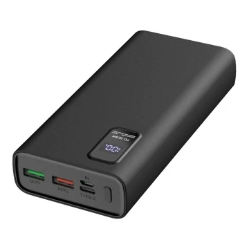 Power Bank z wyświetlaczem LED Power Delivery 20000 mAh 3,7V czarny