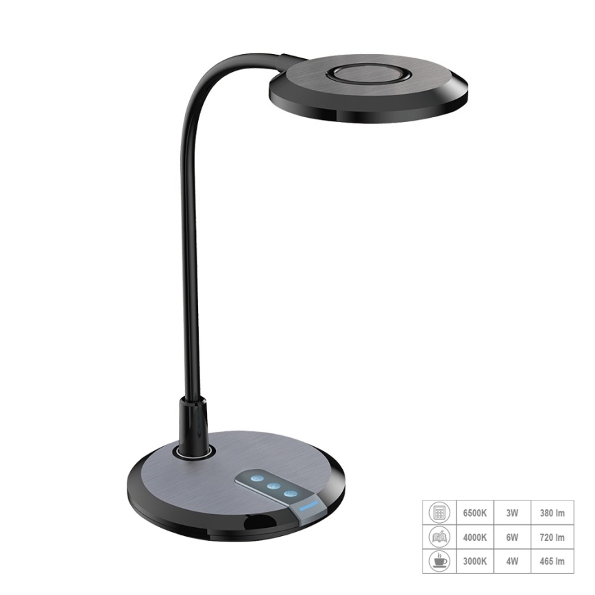 Prezent 31219 - LED Ściemnialna dotykowa elastyczna lampa stołowa PIXIE LED/7W/230V 3000-6500K