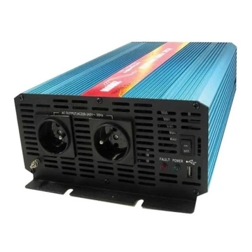 Przetwornica napięcia CARSPA 2000W/12/230V + USB