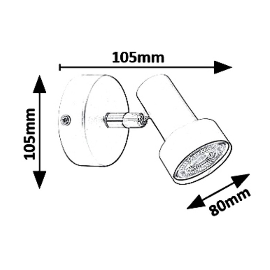 Rabalux 5322 - Kinkiet punktowy KONRAD 1xGU10/50W/230V