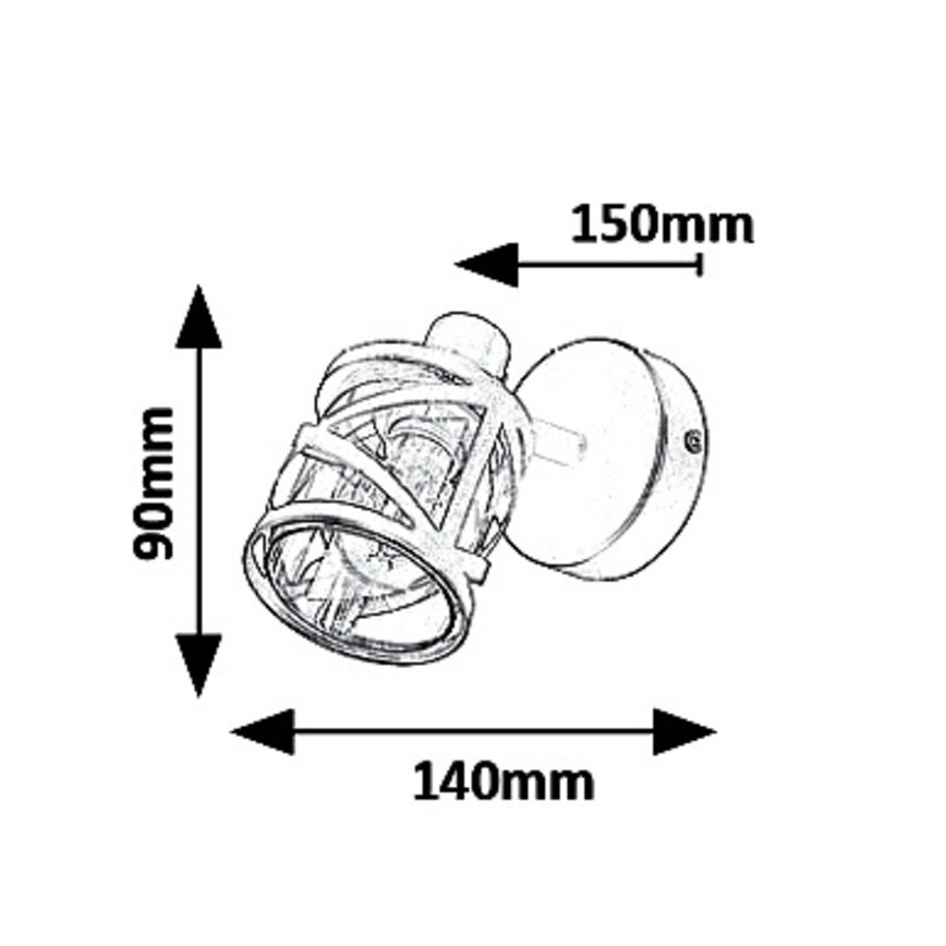 Rabalux 5335 - Kinkiet punktowy OBERON 1xE14/40W/230V