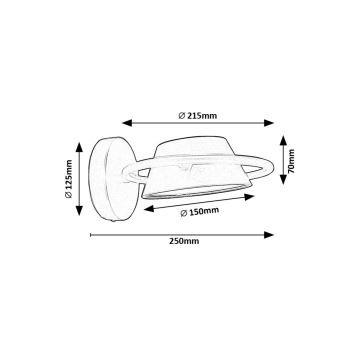 Rabalux - LED Kinkiet LED/6W/230V 3000K czarny