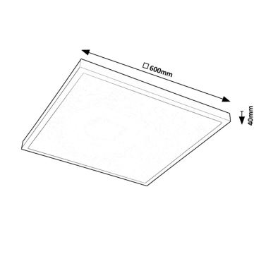 Rabalux - LED Panel natynkowy LED/40W/230V 4000K 60x60 cm