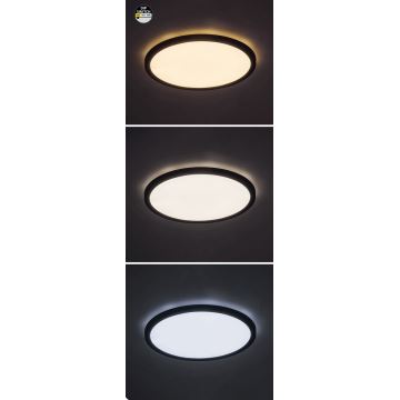 Rabalux - LED Plafon LED/36W/230V 3000/4000/6000K śr. 40 cm czarny