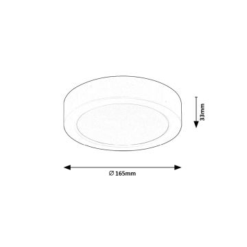 Rabalux - LED Plafon LED/15W/230V 4000K śr. 16 cm czarny