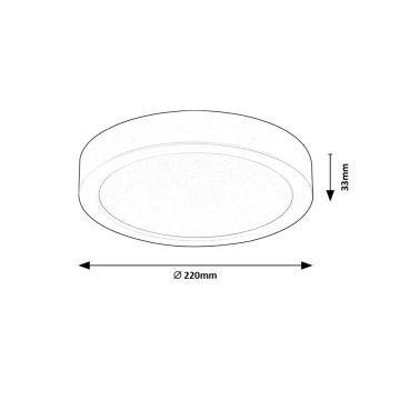 Rabalux - LED Plafon LED/24W/230V 3000K śr. 22 cm biały