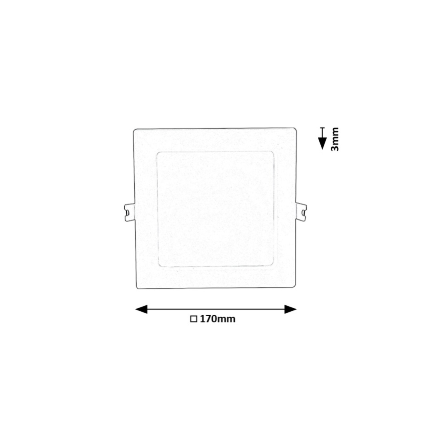 Rabalux - LED Oprawa wpuszczana LED/12W/230V 3000K 17x17 cm biała