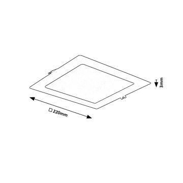 Rabalux - LED Oprawa wpuszczana LED/18W/230V 22x22 cm czarna