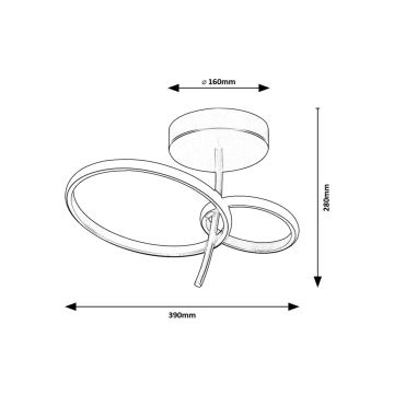 Rabalux - LED Żyrandol LED/24W/230V