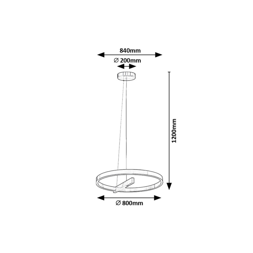 Rabalux - LED Żyrandol na lince LED/40W/230V chrom błyszczący