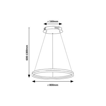 Rabalux - LED Żyrandol na lince LED/45W/230V 3000K/4000K/6500K