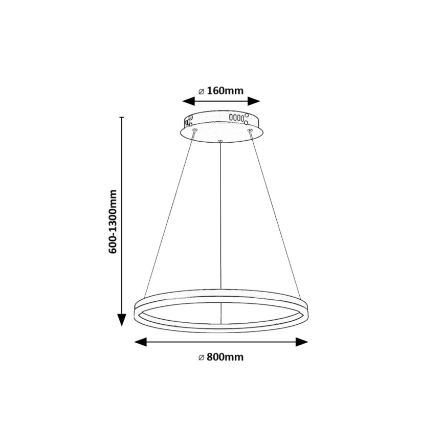 Rabalux - LED Żyrandol na lince LED/45W/230V 3000K/4000K/6500K