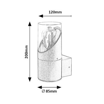 Rabalux - Kinkiet zewnętrzny 1xE27/28W/230V IP54