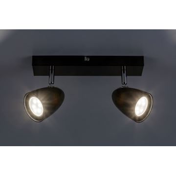 Rabalux - Oświetlenie punktowe 2xGU10/5W/230V czarny