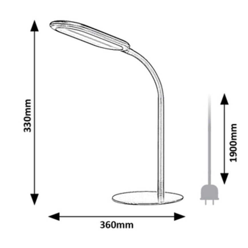 Rabalux - LED Ściemnialna dotykowa lampa stołowa LED/10W/230V 3000-6000K szare