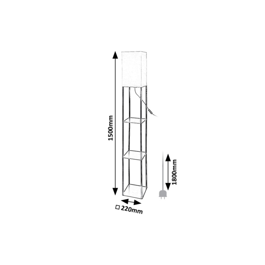 Rabalux - Lampa podłogowa z półkami  1xE27/40W/230V