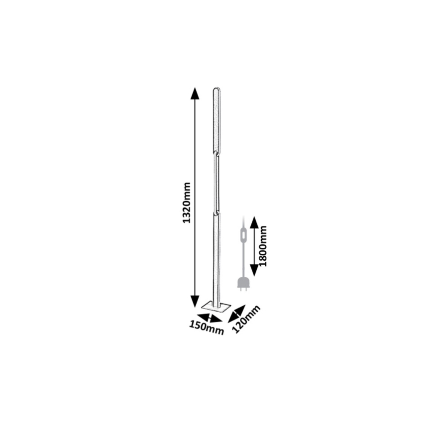 Rabalux - LED Ściemnialna lampa podłogowa LED/33W/230V 3000/4000K czarna