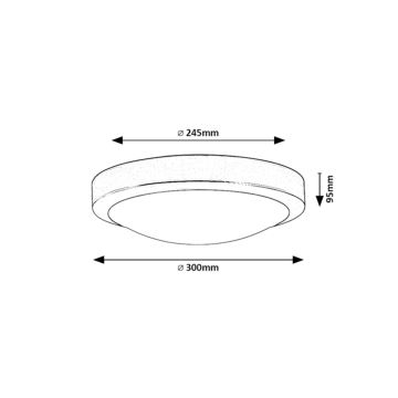 Rabalux - Plafon łazienkowy 2xE27/40W/230V IP44