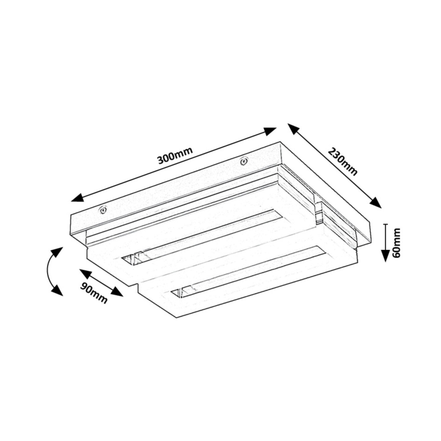 Rabalux - LED Plafon łazienkowy LED/24W/230V 4000K IP44