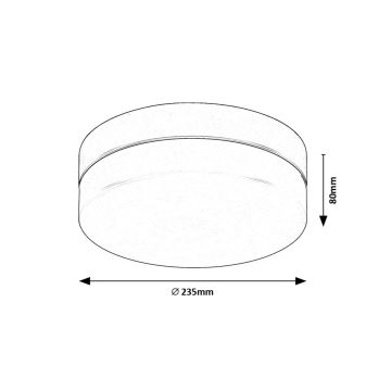 Rabalux - LED Plafon łazienkowy LED/15W/230V IP44 4000K śr. 23 cm czarne