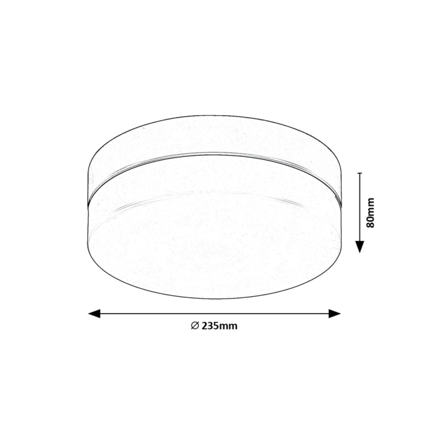 Rabalux - LED Plafon łazienkowy LED/15W/230V IP44 4000K śr. 23 cm czarne