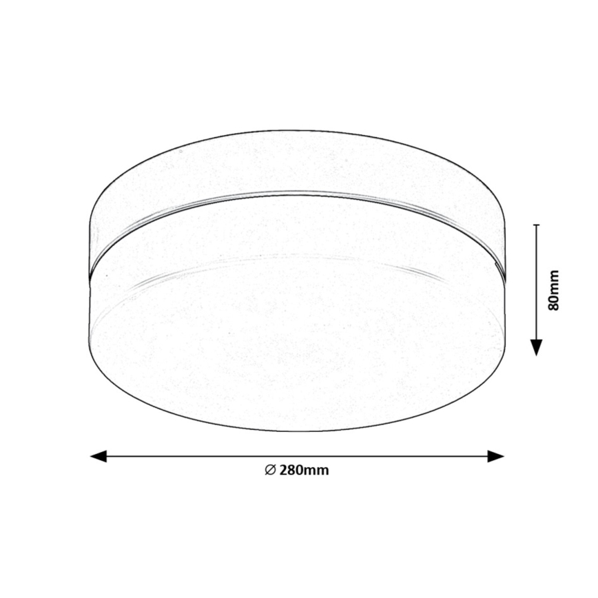 Rabalux - LED Plafon łazienkowy LED/18W/230V IP44 4000K śr. 28 cm czarny