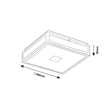 Rabalux - LED Plafon łazienkowy LED/24W/230V IP44 4000K czarny