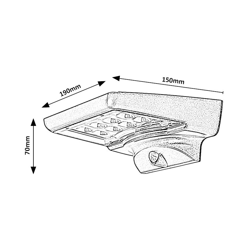 Rabalux - LED Lampa solarna z czujnikiem LED/4W/3,7V IP44