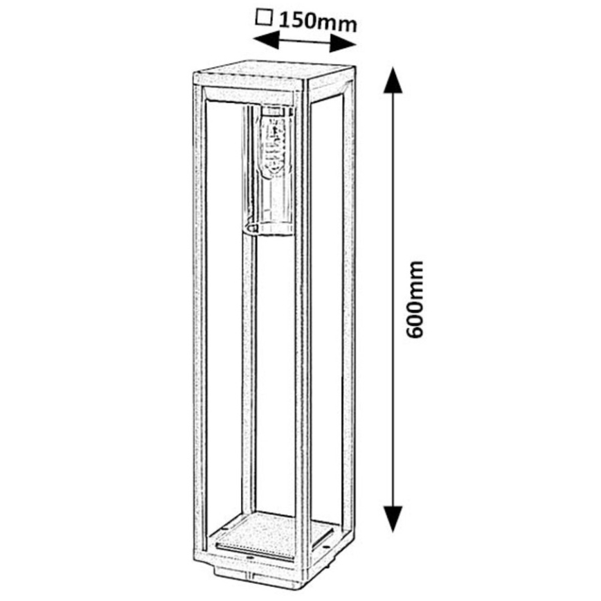 Rabalux - Lampa zewnętrzna 1xE27/15W/230V IP54 czarny