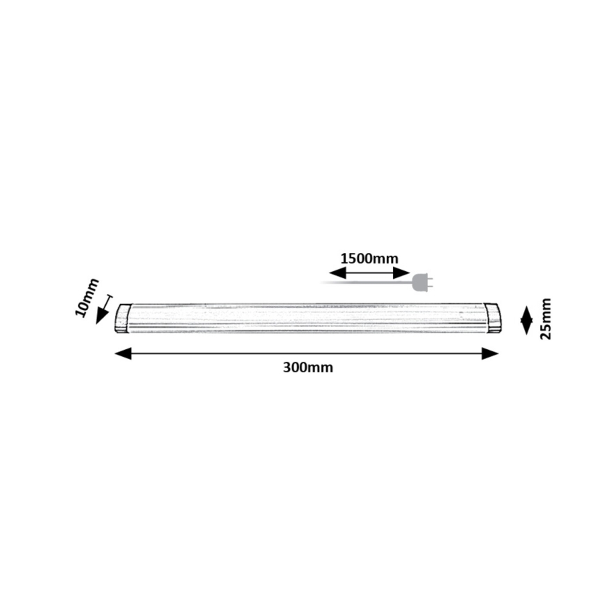 Rabalux - Kuchenna ściemnialna oprawa podszafkowa LED LED/3W/230V 4000K 30 cm