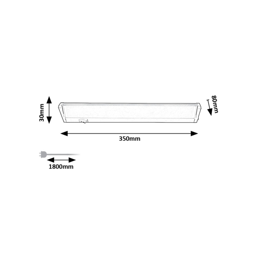 Rabalux - LED Kuchenna oprawa podszafkowa LED/5W/230V 4000K srebrna