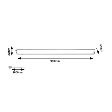 Rabalux - LED Kuchenne oświetlenie podszafkowe LED/15W/230V 4000K 91 cm matowy chrom