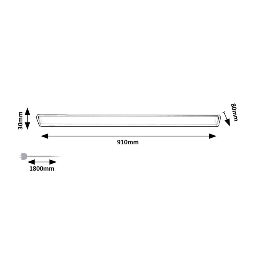 Rabalux - LED Kuchenne oświetlenie podszafkowe LED/15W/230V 4000K 91 cm matowy chrom