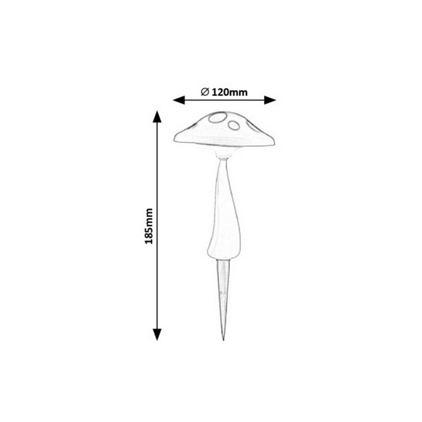 Rabalux - LED Zewnętrzne oświetlenie z czujnikiem LED/0,06W/1xAA IP44