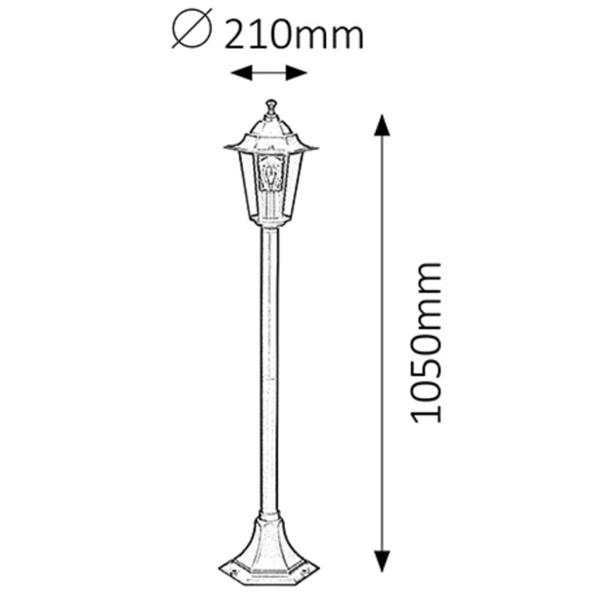 Rabalux 8210 - Oświetlenie zewnętrzne VELENCE 1xE27/60W/230V