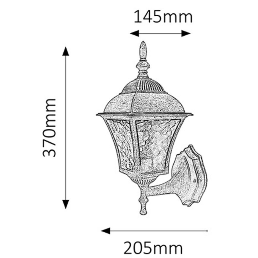 Rabalux 8397 - Kinkiet zewnętrzny TOSCANA 1xE27/60W/230V
