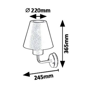 Rabalux 8844 - Kinkiet zewnętrzny FAVARA 1xE27/14W/230V IP44