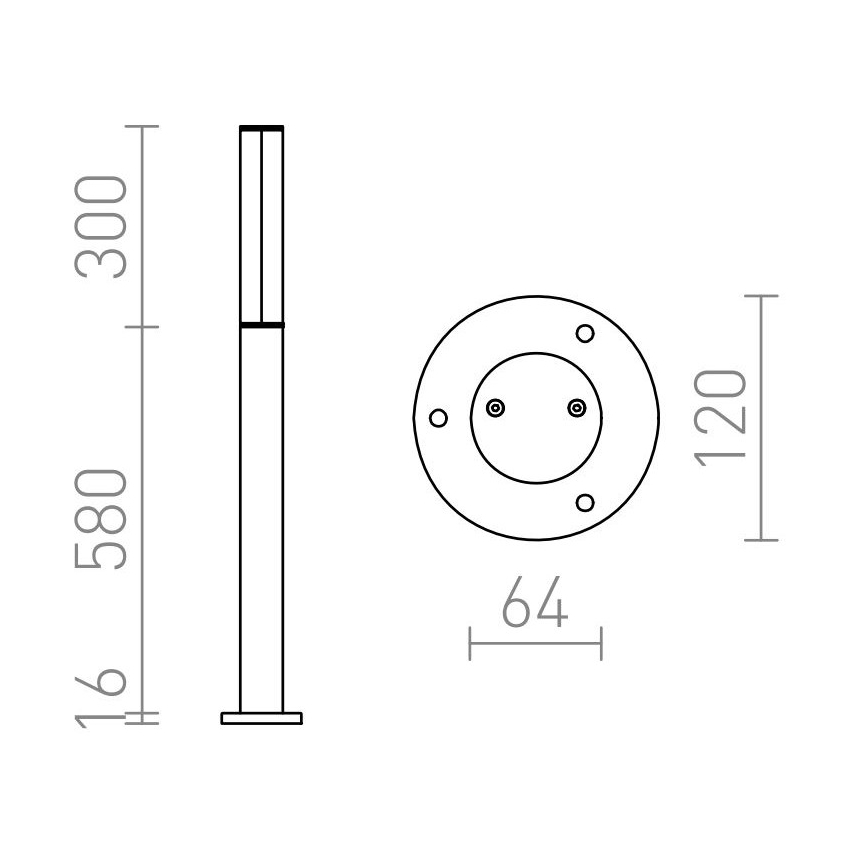 RED - Design Rendl - R10548 - LED Lampa zewnętrzna VADIS LED/8W/230V IP54