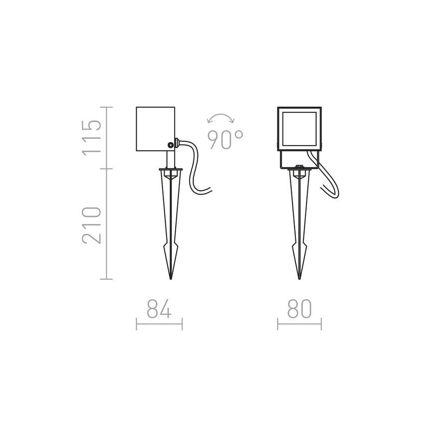 RED - Design Rendl - R12025 - LED Oświetlenie zewnętrzne BORA LED/6W/230V IP54