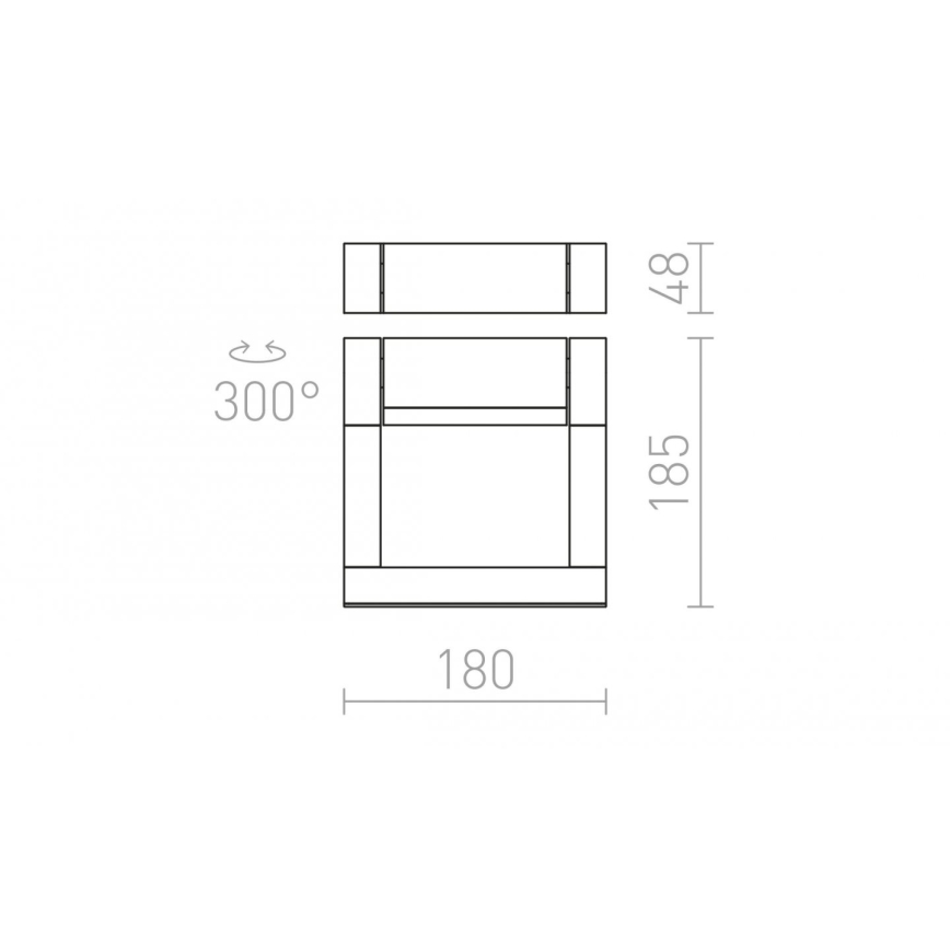 RED - Design Rendl - R12623 - LED Kinkiet zewnętrzny AQUE LED/8W/230V IP54