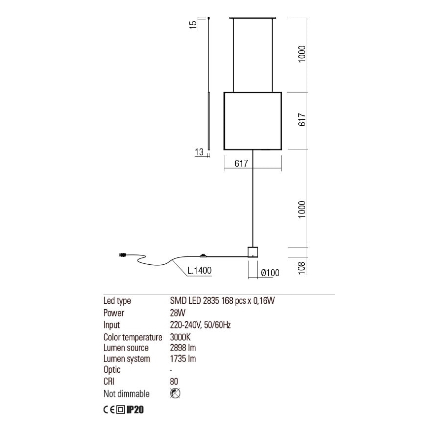 Redo 01-2134 - LED Lampa podłogowa SLICK LED/28W/230V czarna