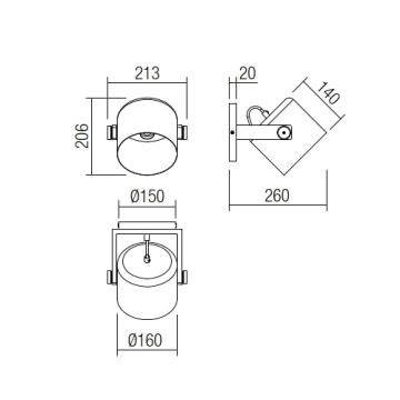 Redo 01-2399 - Kinkiet POOH 1xE27/42W/230V buk